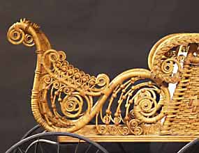 antique wicker sleigh